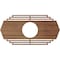 Ekena Millwork Chrysler Wood Fretwork Pierced Ceiling Medallion, Walnut, 22"W x 11"H x 5 3/4"ID x 1/4"T CMWP22X11X0250CSWA - alternate 3